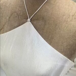 Elegant White Halter Top